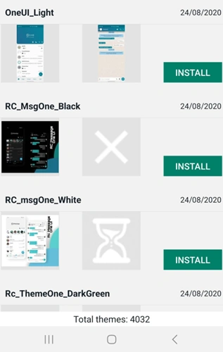 Blue WhatsApp themes screen